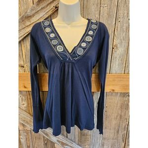 Anthropologie tiny Brand size medium women's navy lightweight tunic